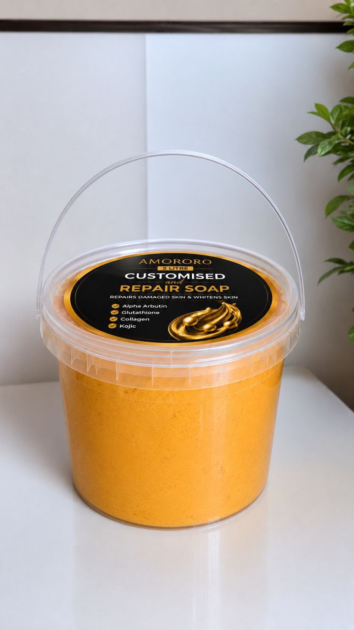 2LITRE CUSTOMISED SOAP AMORORO CUSTOMISED REPAIR&WHITENING SOAP 2LITRE - Image 1